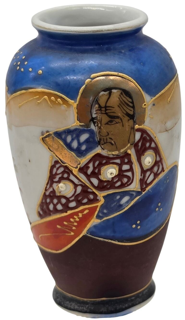 VINTAGE JAPANESE SATSUMA MORIAGE MINIATURE VASE